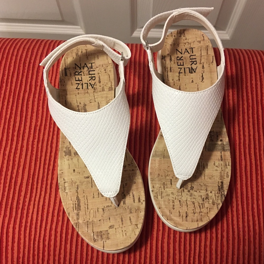 Naturalizer White Sandal